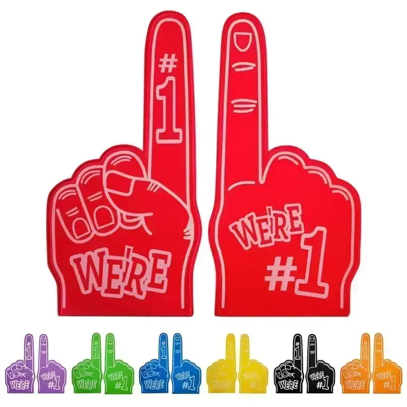 العالمي أصابع رغوية كبيرة التشجيع الدعائم اليد الرياضية الحدث الهتاف النخيل الدعائم الطرف رقم 1 إصبع مروحة رغوة #2