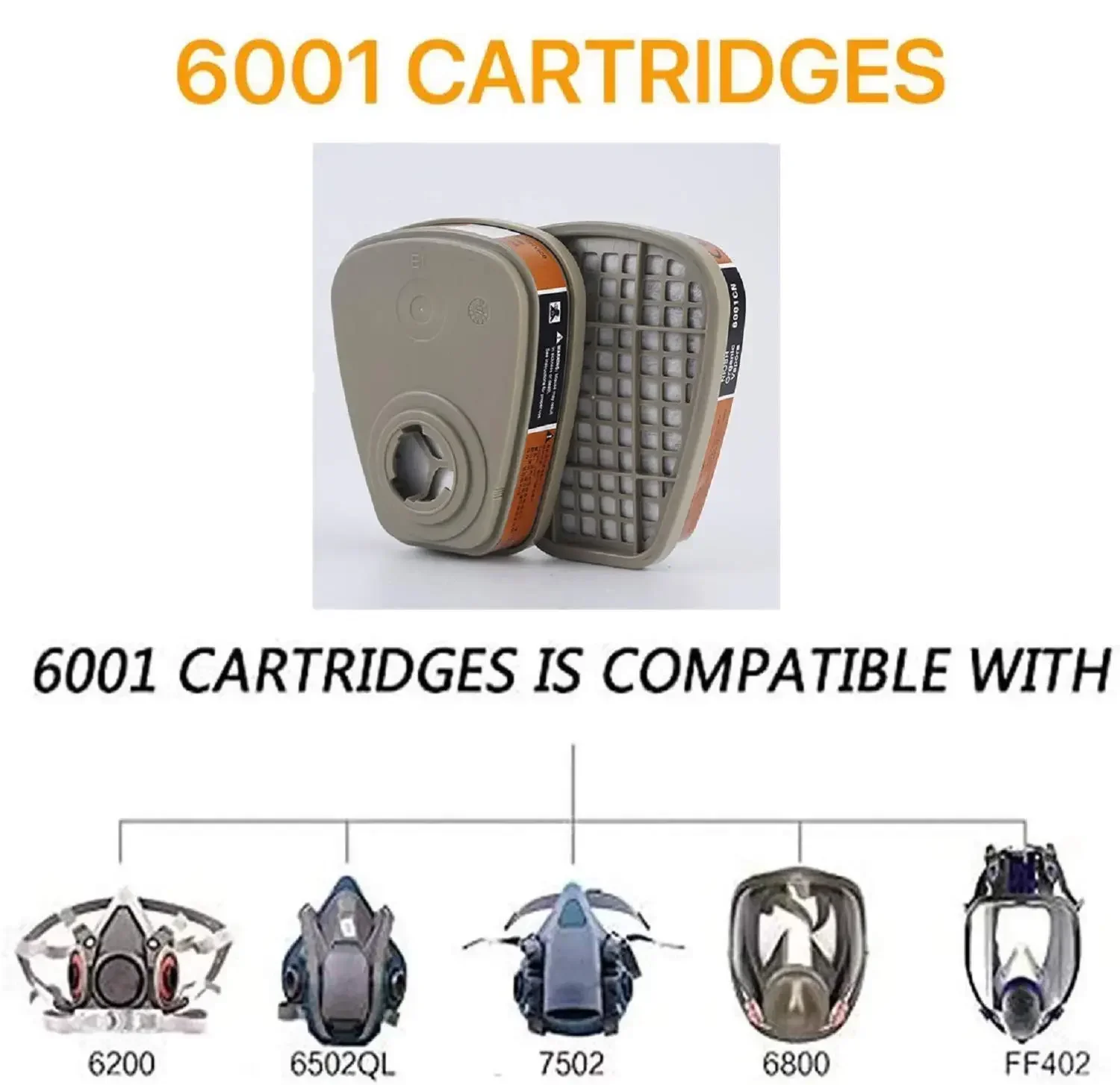 6001/6002/6006 صندوق خرطوشة 5N11 فلتر 501 مجموعة غطاء ل 3m 6200/7502/6800 قناع الغاز الغبار كمامة كيميائية اللوحة الرش