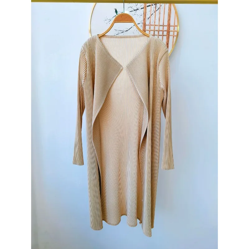 ミヤケ 2026 春 プリーツ レディース 長袖ジャケット ファッション シンプル 多用途 ウインドブレーカー カーディガン 通勤 レディース服