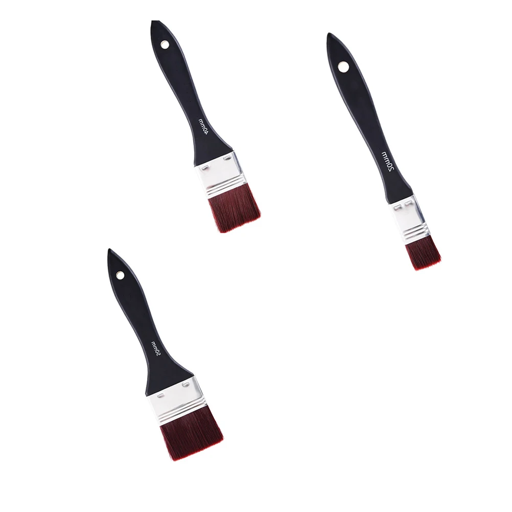 

3pcs Nylon Bristle Paint Brush Large Size Wall Painting Tool Frosted Anti-Slip Handle For Drawing Cleaning Dust Art Craft Set