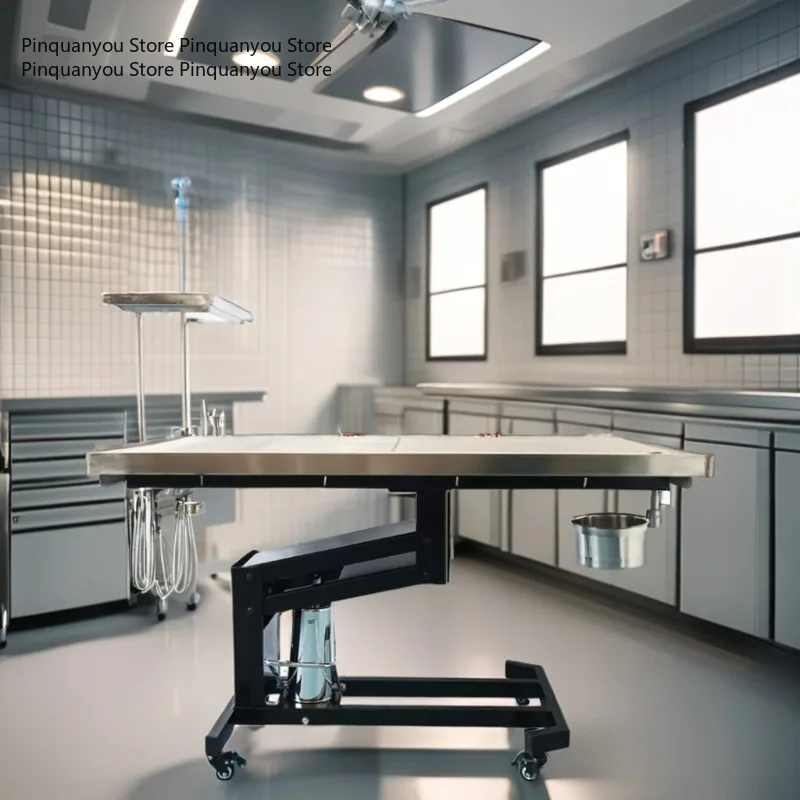 Electric Lifting Veterinary Operating Table Full Stainless Steel Pet Surgery Examination Table For Animal Hospital Pet Clinic