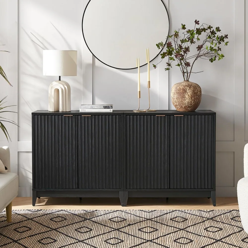 

Brooklyn Storage Cabinet, Modern Farmhouse Entryway Accent Case, Buffet Sideboard, Console Table, Credenza, Wood Modular Organi