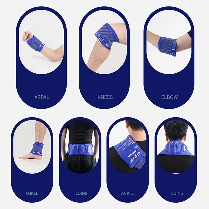 1PC Ice Pack for Injuries Pain Relief Reusable Gel Cold Hot Pack Sport Support Back Waist Knee Cold Compression Therapy Wrap