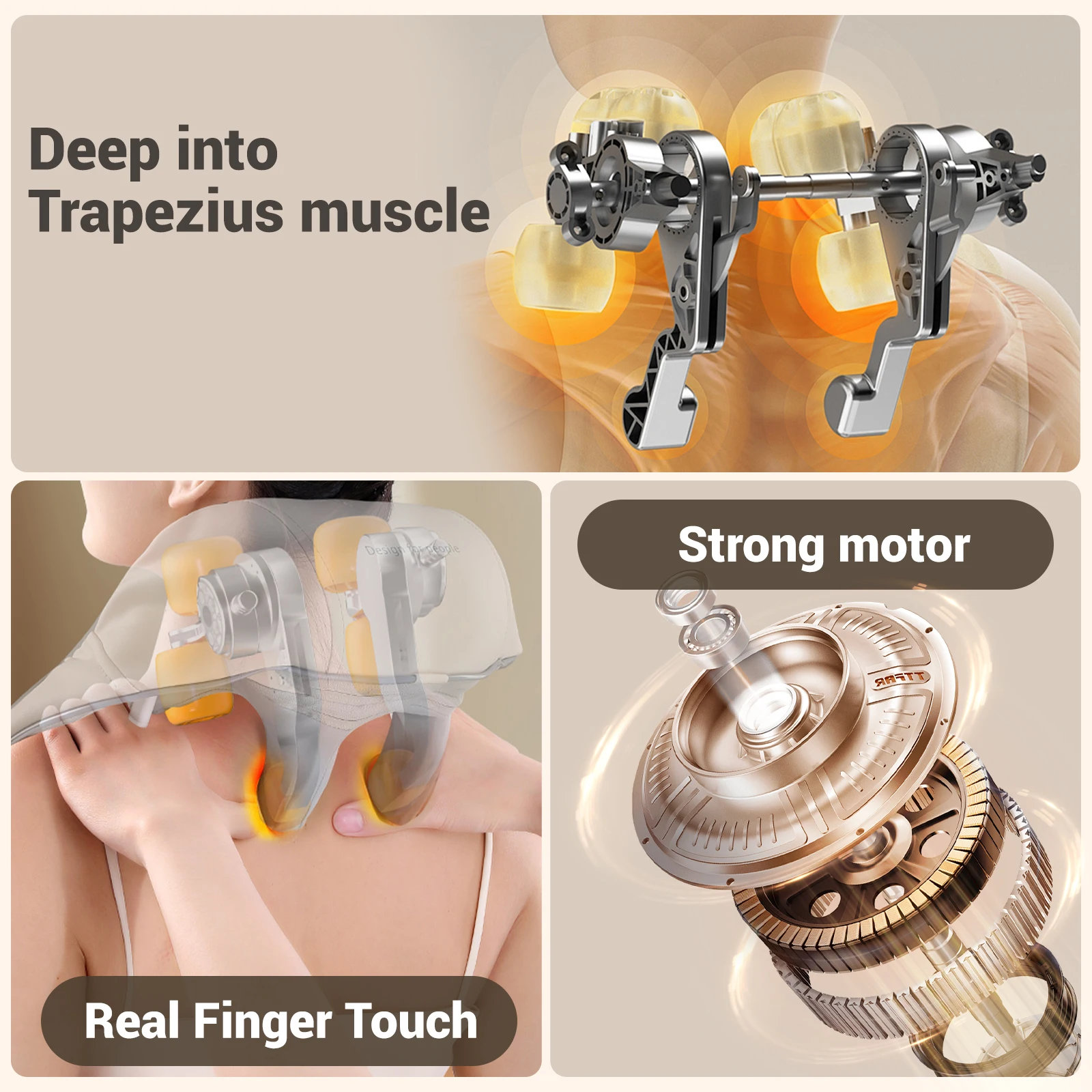 Sejoy P11 الرقبة مدلك الكتف الأنسجة العميقة شياتسو الظهر مدلك لتخفيف الآلام الكهربائية العجن ضغط العضلات تدليك