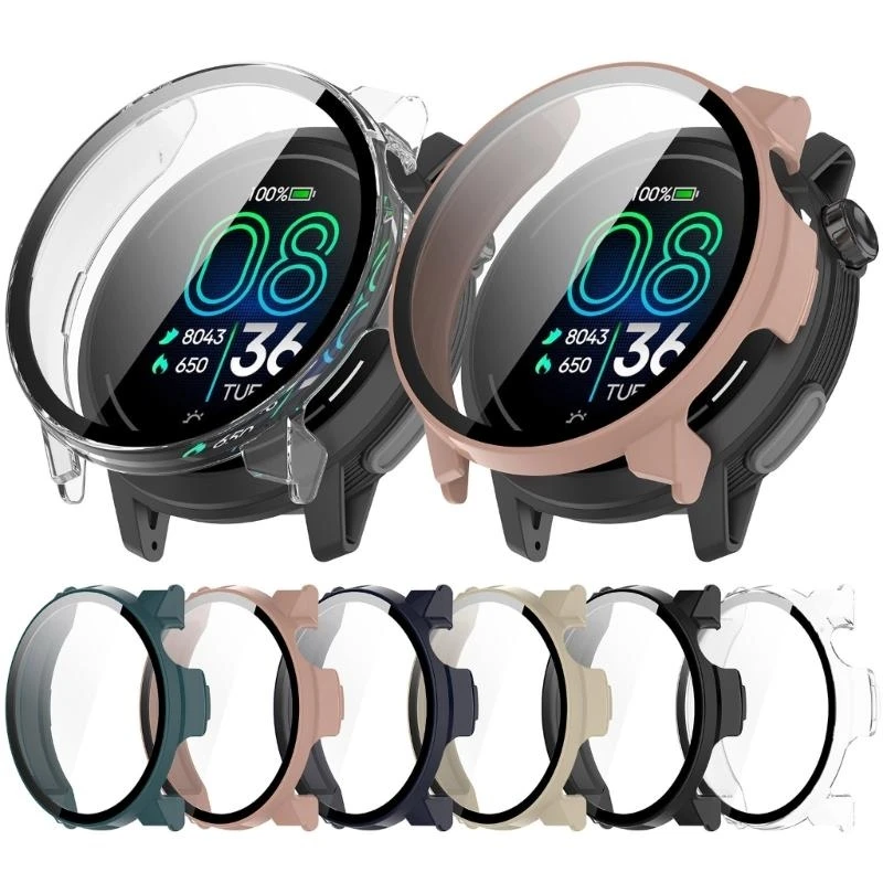 

Q5WA Wwatch Screction Protector PC Case Shell с смягченной стеклянной пленкой для Pace Watch Scratchpropence Case Cover