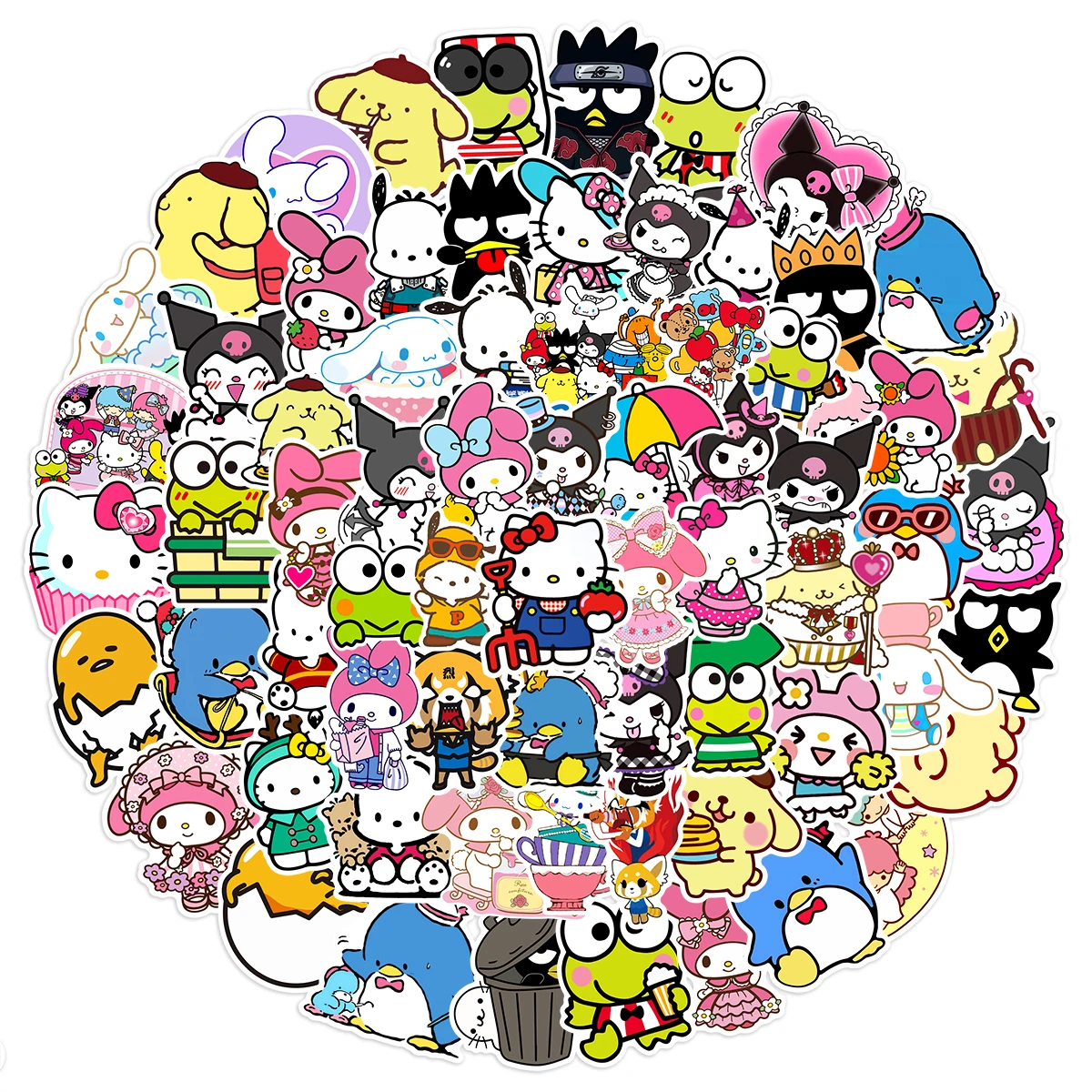 50/100 милые мультяшные коллекции Sanrio KItty, наклейки с граффити, справочники, чашки для багажа, коробки для канцелярских принадлежностей, декоративные наклейки