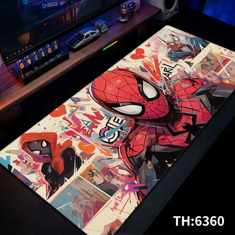 Marvel Avengers anime peripheral Spider-Man mouse pad for boys e-sports laptop keyboard anti-slip edge edge desk mat wholesale