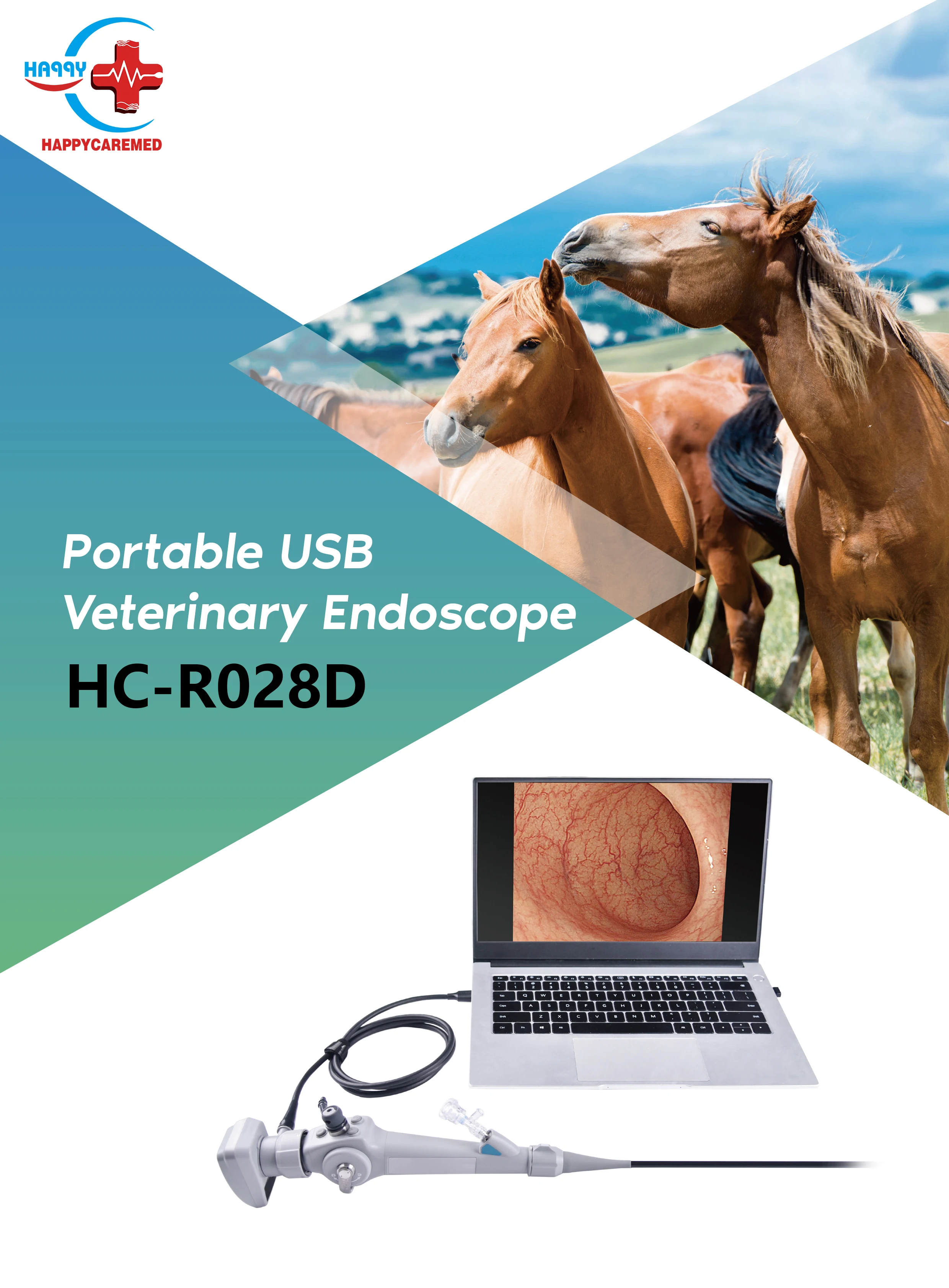 HC-R028D Factory Direct Veterinary Use Endoscopy Equipment Repetitive Portable Endoscope With 3.5 Inch Display In Good Price