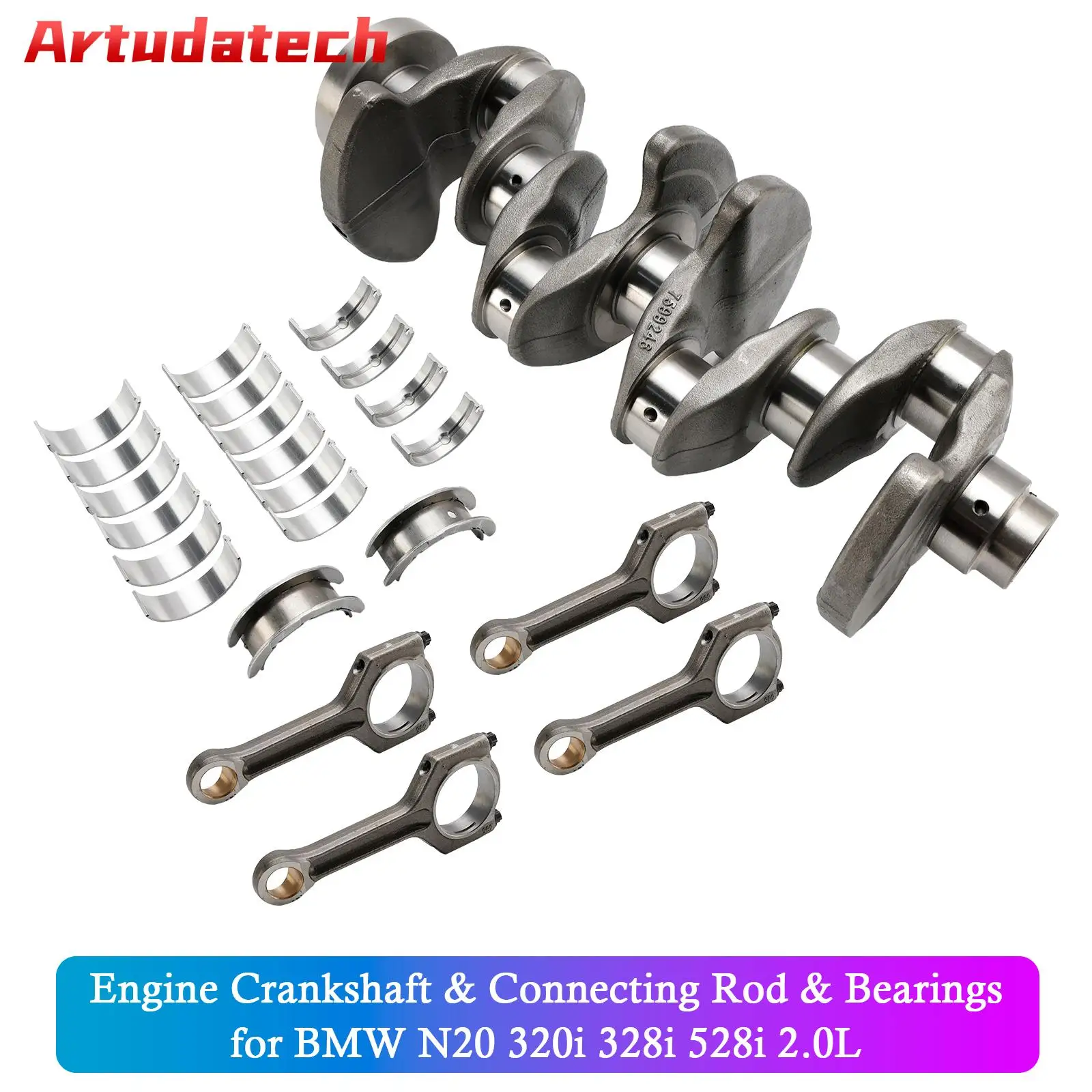 Arudatech Motor Kurbelwelle & Pleuel & Lager für BMW N20 320i 328i 528i 2.0L Autozubehör