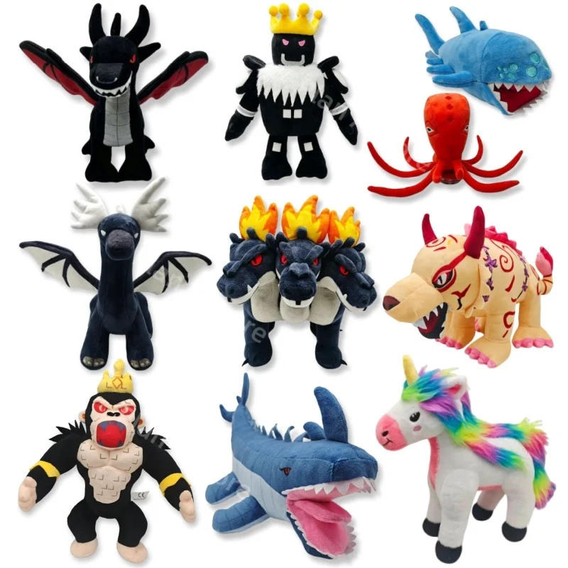 Hot Game Steal An Egg Plush Cute Rainbow Unicorn Golden Lava Cosmic Dragon Silver Mosasaurus Plush Doll Toy Gift For Fans