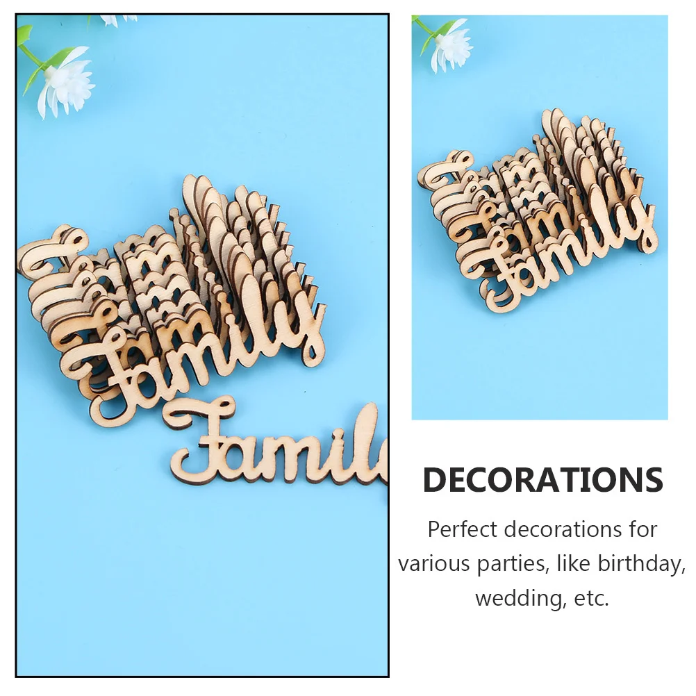 

40Pcs Letter Wooden Hanging Signs Unfinished Creative Decor for Party Home Office Delicate Pendant Hanging Letters