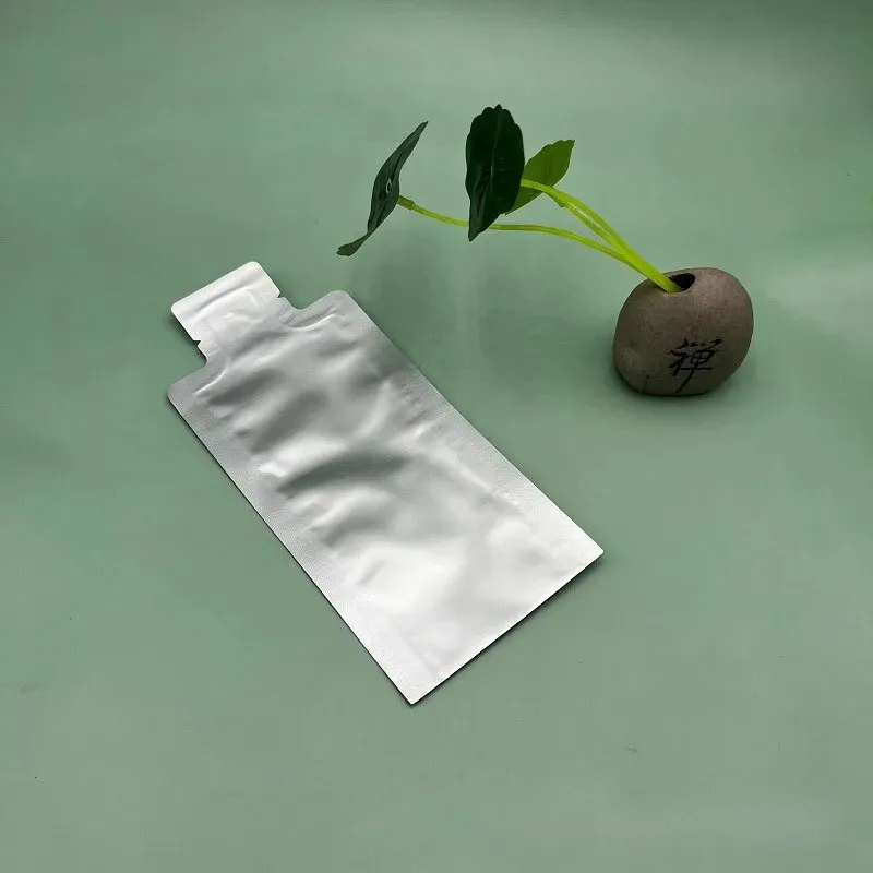 100 Buah 30Ml 50Ml Sachet Sampel Kecil Kantong Kemasan Aluminium Foil Aman untuk Makanan untuk Krim Lotion Minuman Cair Jus