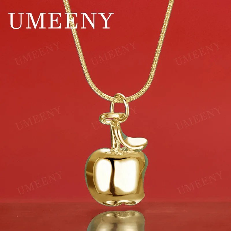 

Изящное ожерелье с подвеской в виде яблока из золота 18 карат, 16-30 дюймов, для женщин, модный подарочный аксессуар