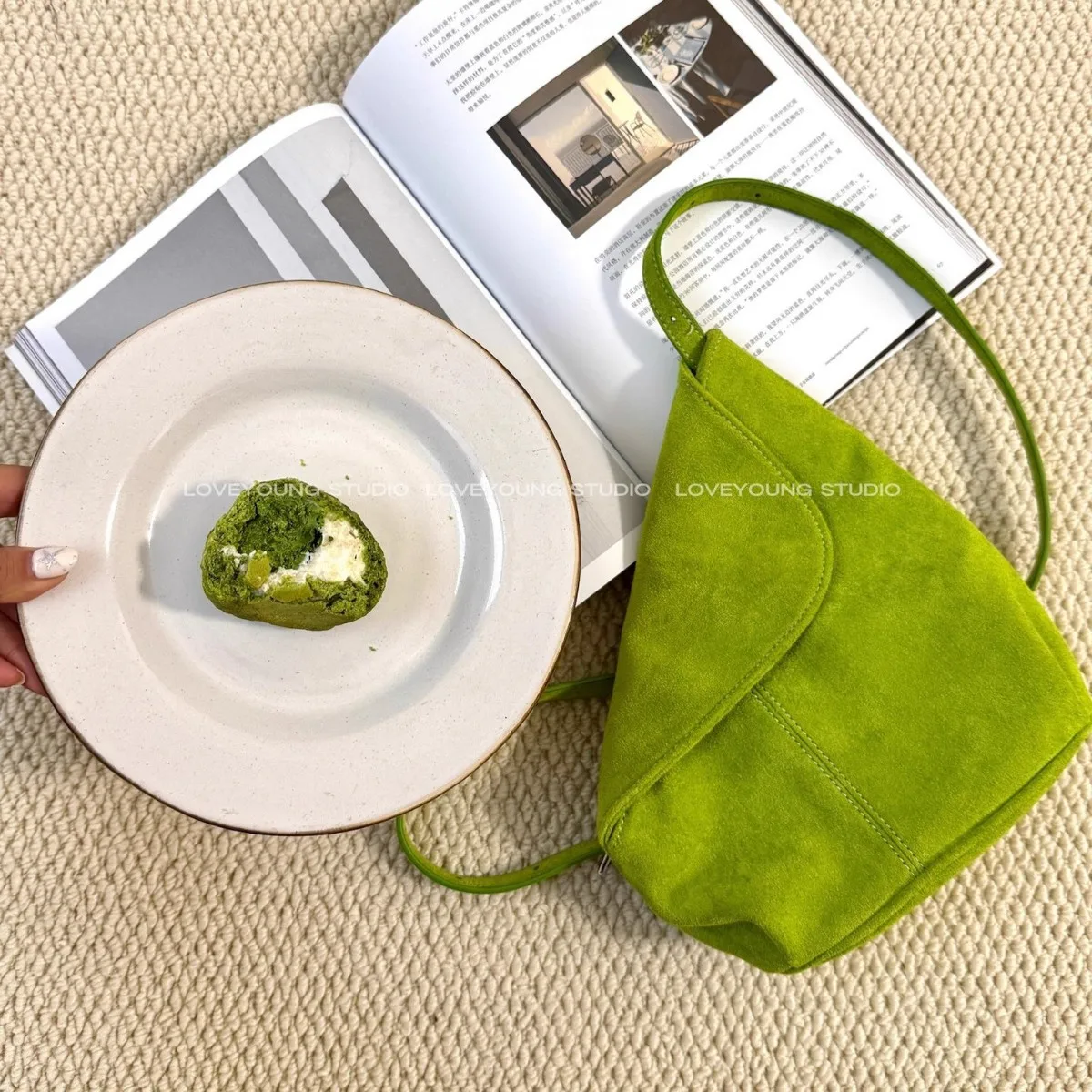 One-shoulder Bag Niche Design Colored Suede Single-shoulder Crossbody Bag Personality Bags Fashionable Solid Personality
