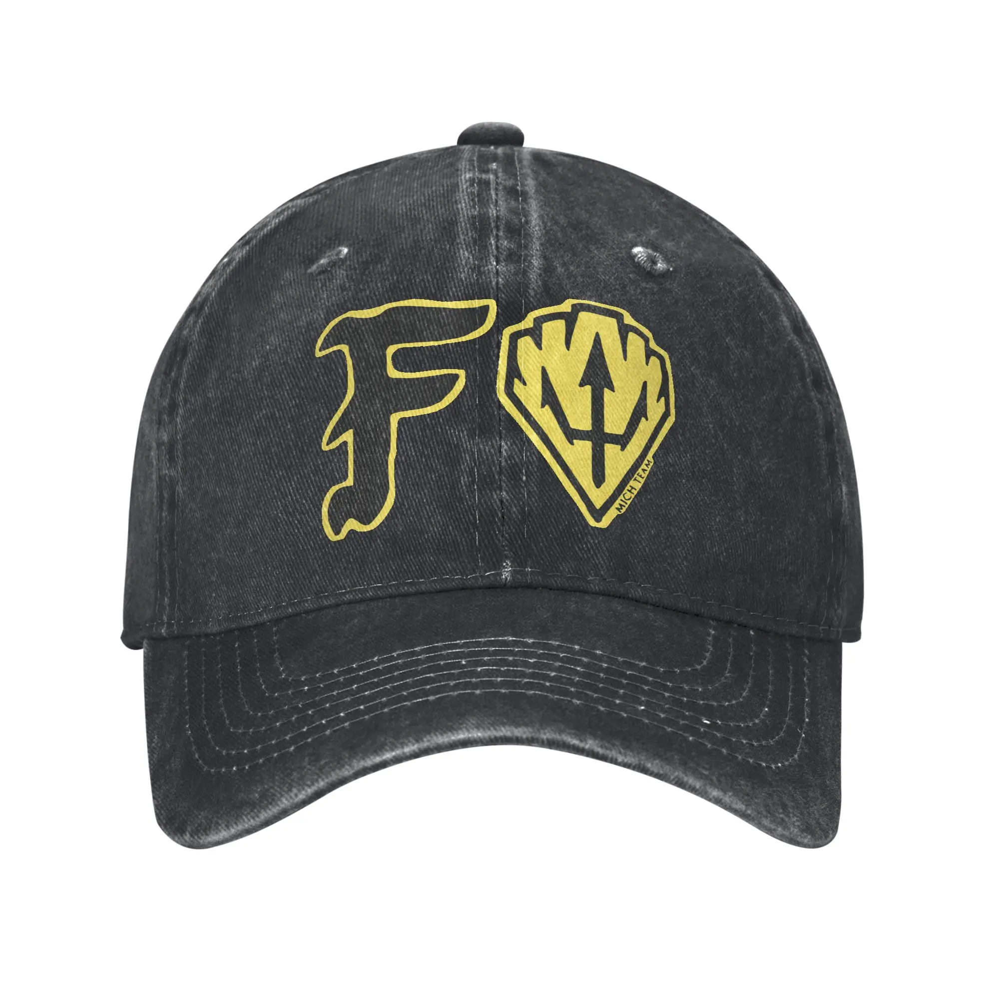 Vintage Mich Team Forward Observations Group Fog Baseball Cap Unisex Distressed Washed Snapback Hat  Outdoor Activities Soft Hat
