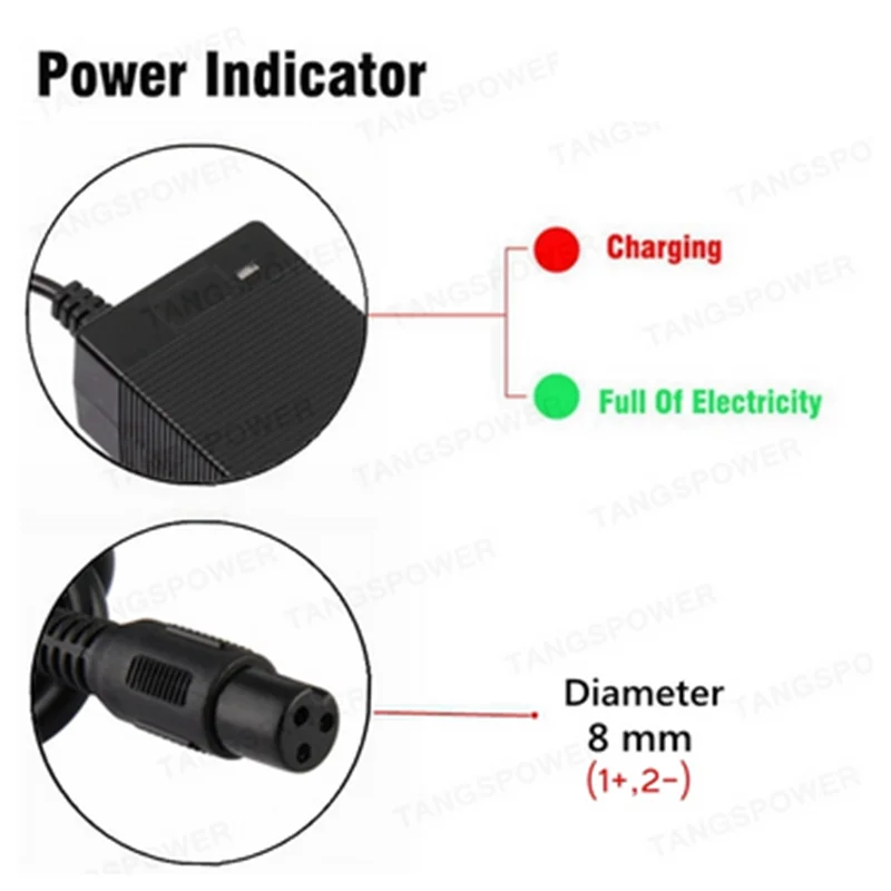 42V Universal Charger 2A แหล่งจ่ายไฟ AC 100-240 V สำหรับ Hoverboard Self-Balancing Scooter แบตเตอรี่ลิเธียม