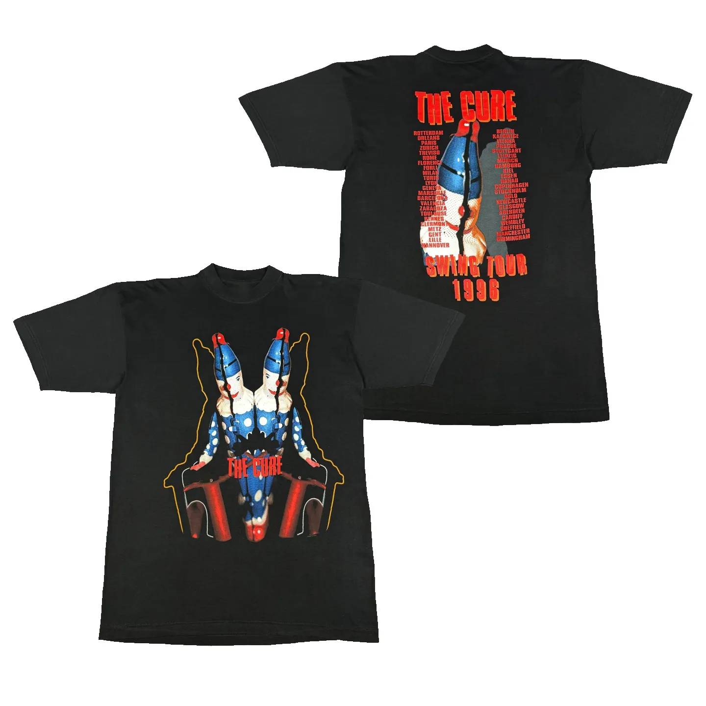 Fit The Cure Band's American-style Rock Short-sleeved Vintage Loose-fitting Casual Printed Men's T-shirt