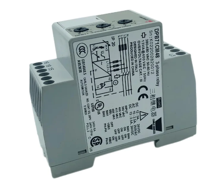 

CARLO GAVAZZI DPB71CM48 Original Overvoltage And Undervoltage Motor Phase Sequence Protector Voltage Monitoring Relay DPB71CM69