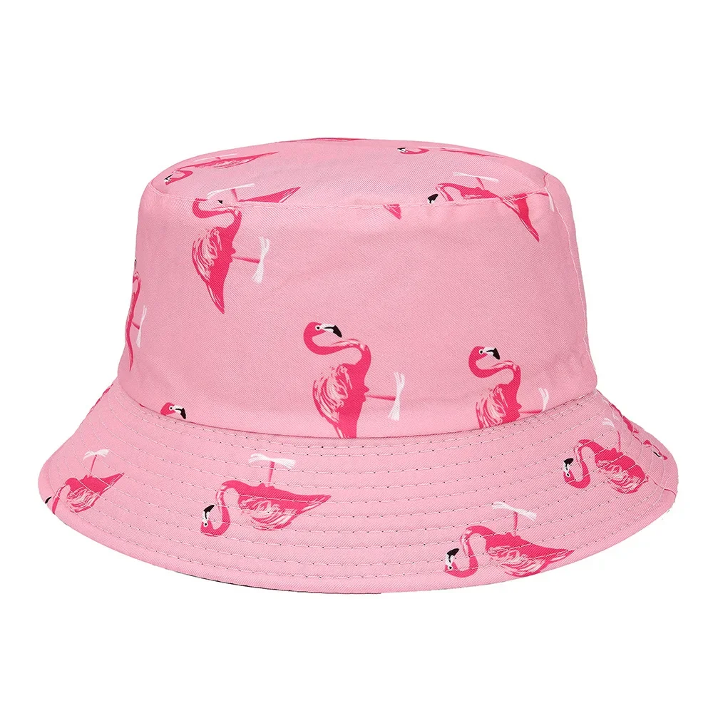 2024 Panama Bucket Hat Men Women Summer Bucket Cap Flamingo Hat Bob Hat Hip Hop Gorros Fishing Fisherman Hat