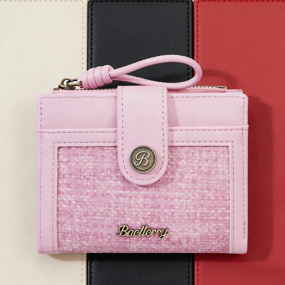 New Short Women Wallets High Quality Card Clips Photo Holder Zipper Female Coin Purse Simple Money Clips For Girls
