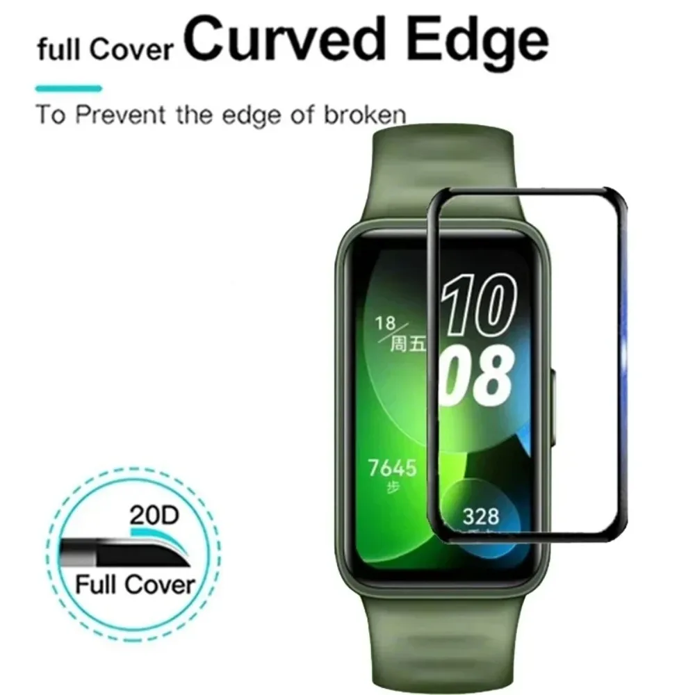 Film for Huawei Band 11/11 Pro Protective Screen Tempered Glass Film Curved HD Clear Anti-Scratch Coverage Huawei Band 11 Film