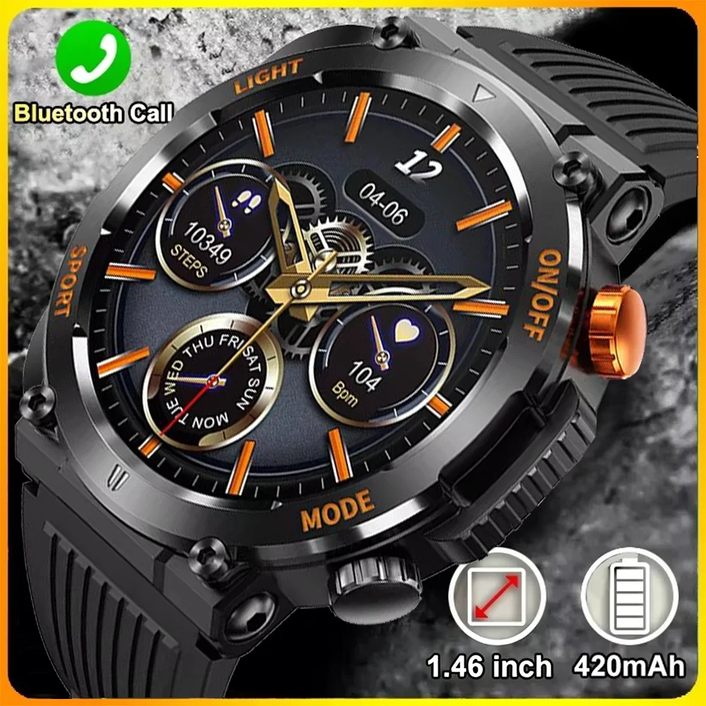 

Новые мужские смарт-часы 2026 года с HD-экраном 360*360, сенсорным управлением, водонепроницаемые, для спорта, с мониторингом здоровья, Bluetooth-звонками
