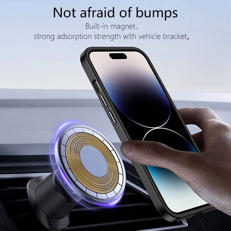 Wlons Magnetic Kevlar Aramid Fiber Cover For iPhone 16 15 14 13 Pro Max 16 15 14 Plus Anti-Drop Anti-Fingerprint Magsafe Case
