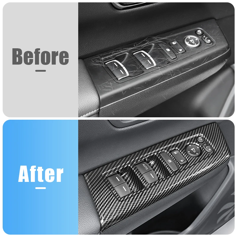 Car Accessories For Honda CR-V 6th 2023 2024 2025 Hybrid Door Armrest Panel Window Switch Lift Buttons Cover Frame Trim Stickers