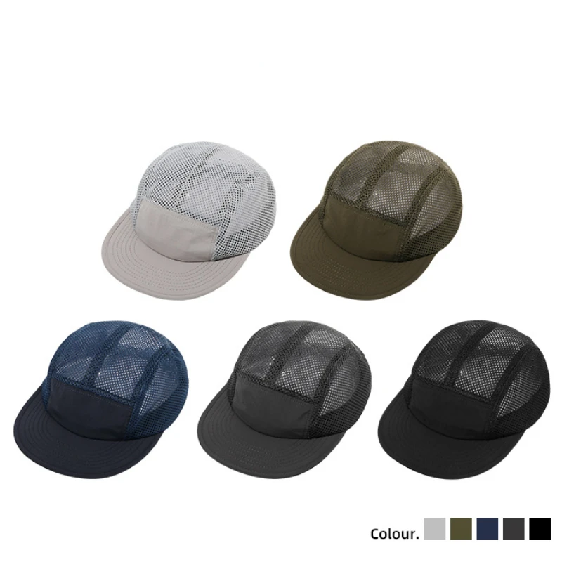 Letnie szybkie czepek osuszający 5 panelowe czapki dla mężczyzn baseballowe damskie Gorras Snapback Trucker czapki z siatki oddychające czapka