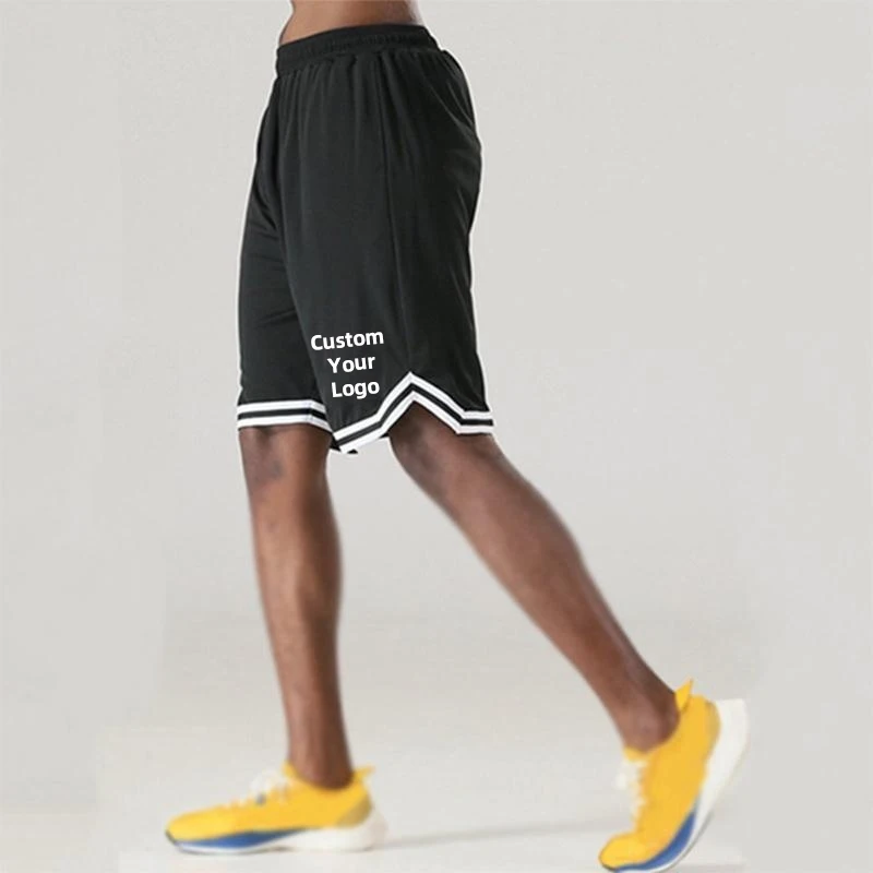 Shorts de verão casual masculino, personalize seu logotipo, calças de basquete soltas, movimento seco rapidamente, shorts fitness, shorts de jogging