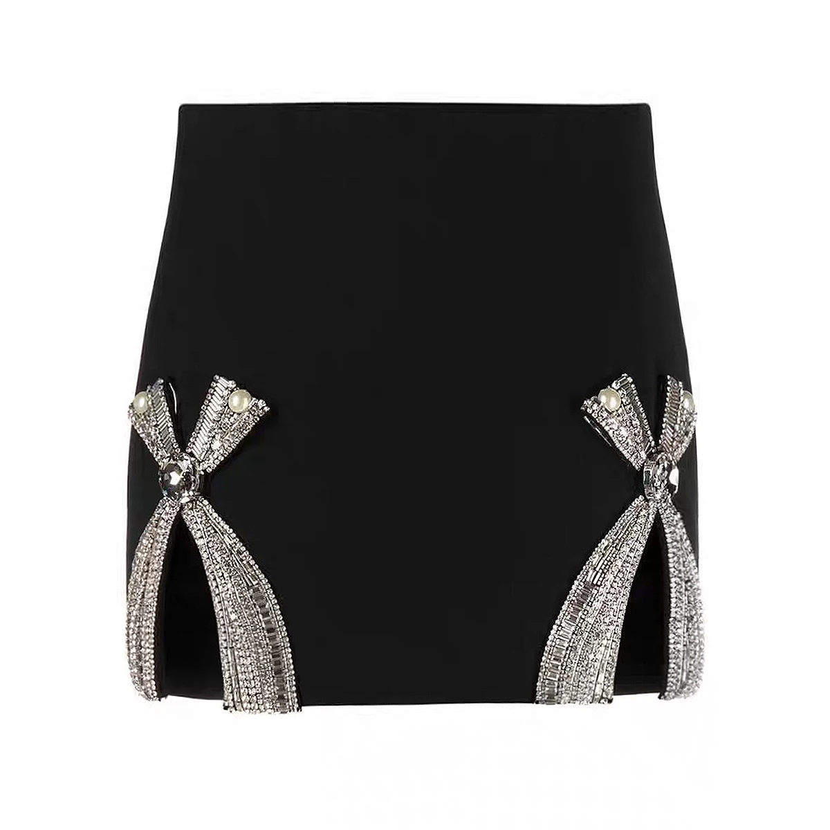 Spring And Autumn New High-End Handmade Nail Drill Long Sleeved Slim Fitting Temperament Commuting Women's Suit Half Skirt Set