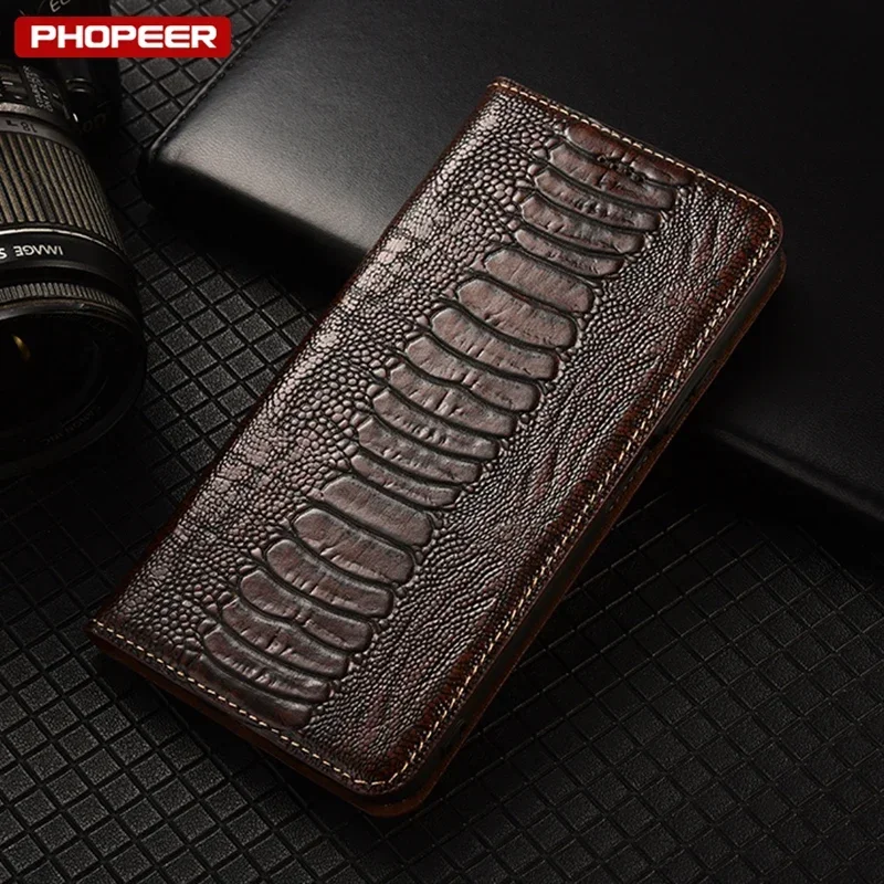 Genuine Leather Case For Xiaomi Poco M6 Pro X3 NFC X4 X5 X6 Pro X 5 F 5G M4 M5 S Pro Poco X5 F5 55 C51 50 Flip Wallet Phone Case