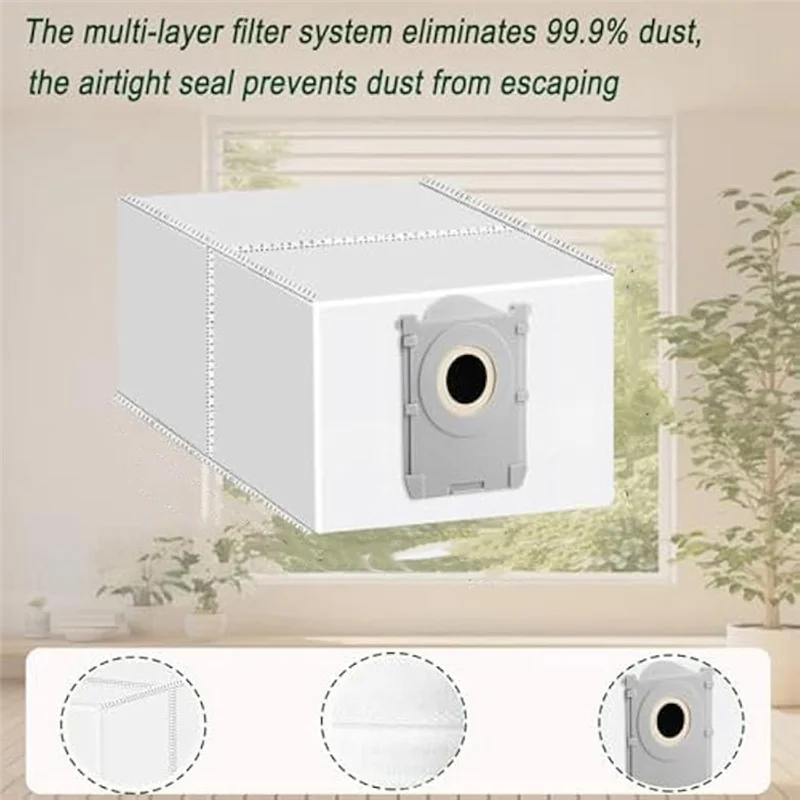 ABXH For Ecovacs Deebot X8 Pro Omni Robot Vacuum ,1 Main Brush,2 Roller Mop Pad,4 HEPA Filters,6 Dust Bags,6 Side Brushes