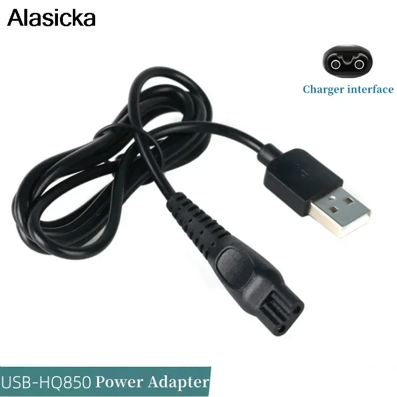 Electric Shaver Power Cord USB Plug Electric Adapter Charger HQ850 Charging Cable for Many Shaver Models Compact and Practical