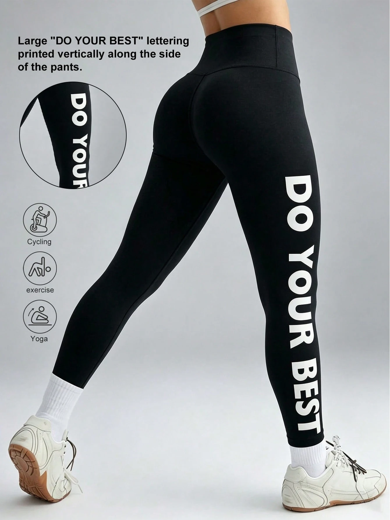 Women's High-Waisted Solid Color Yoga Leggings Slim-Fit Stretch Leggings, Comfortable and Breathable Fitness Booty Lifting pants