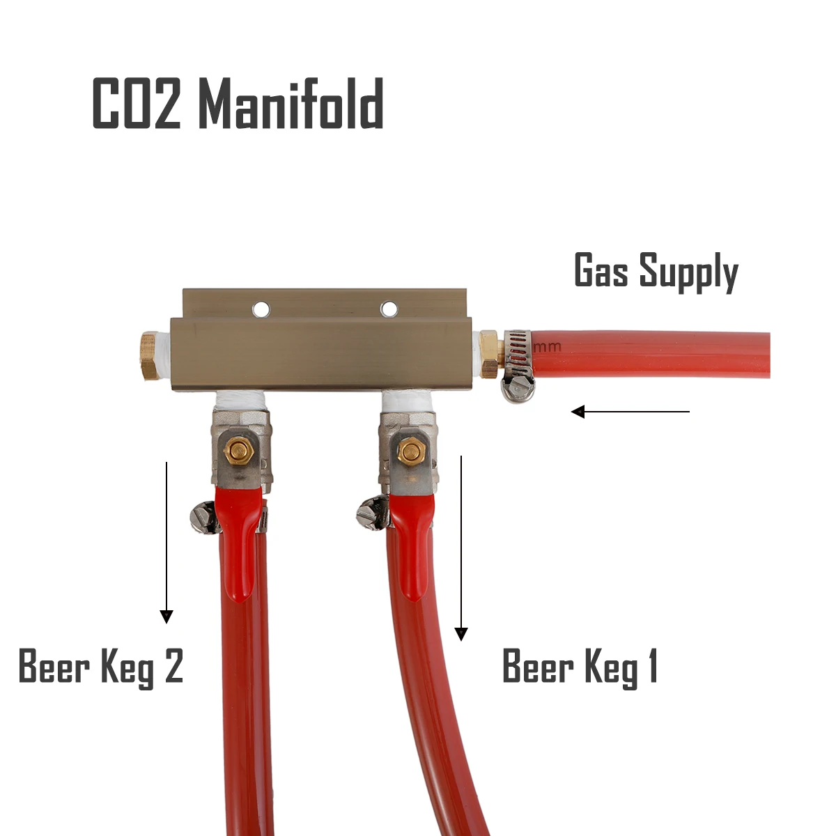 Co2 Air Distributor Gas Manifold Splitter 5/16\