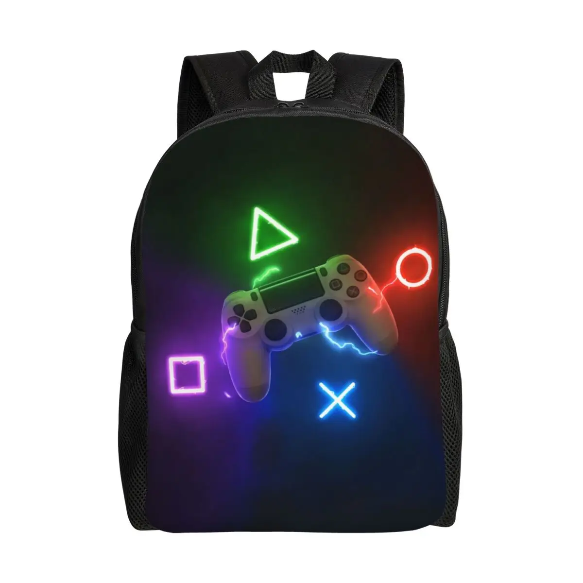 Customized Gamer Gaming Controller Button Backpacks Women Men Casual Bookbag for School College Video Game Lover Gift Bags