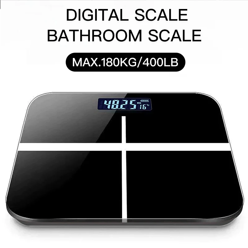 Design migliorato + pannello ingrandito, bilancia elettronica ad alta resistenza e precisione da 400 libbre, digitale intelligente_voghion.com