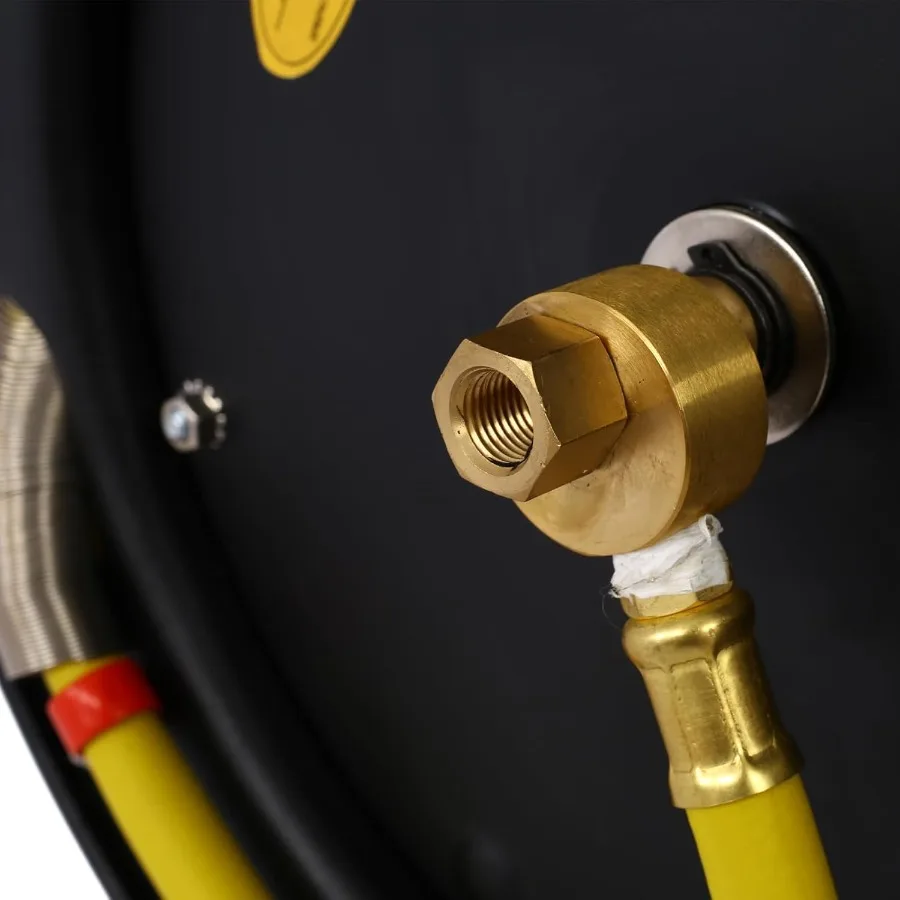 Einziehbare Luftschlauchtrommel für industrielle Baustellen, 3–8 Zoll Durchmesser x 50 Fuß Länge, SBR-Gummischlauch mit maximaler Vorrichtung