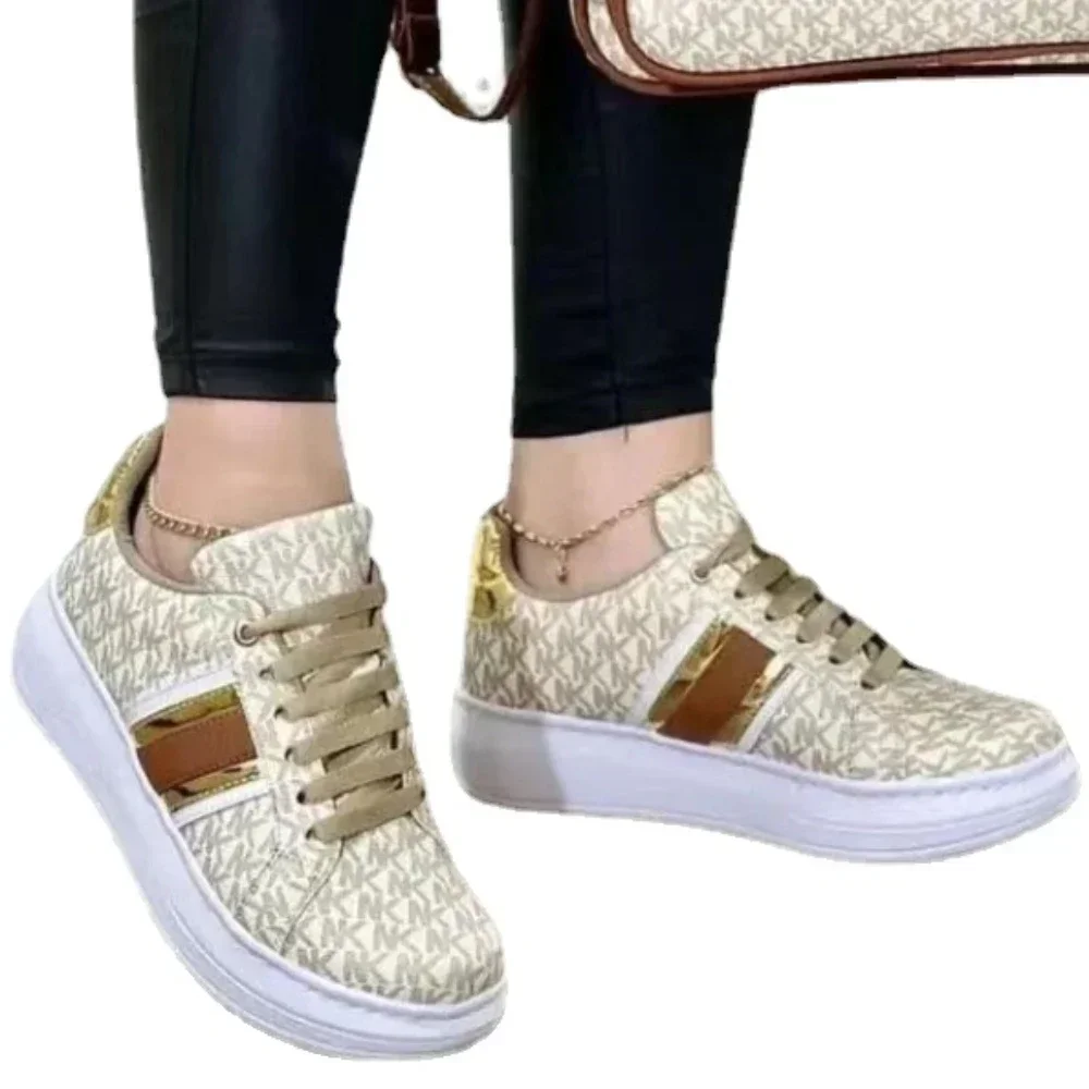 Women Sneakers 2024 New Platform Designer Shoes for Women New Lace Up Letter Casual Shoes Female Sneakers Luxry Zapatos De Mujer