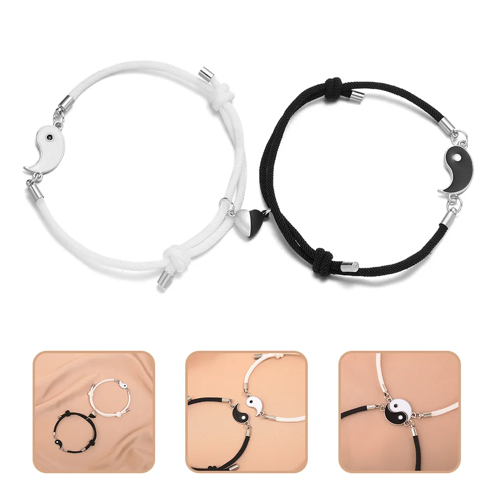 Tai Chi Couple Bracelet Friends Adjustable Decor Jewelry Delicate Lover Wrist Valentine for Couples