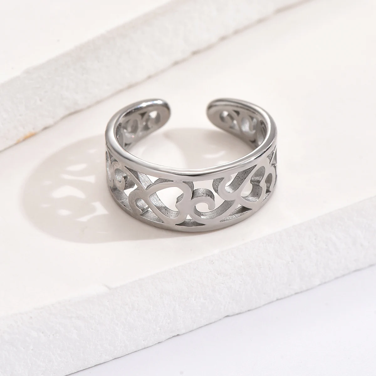 7pcs Adjustable Open Size Stainless Steel Toe Rings Set