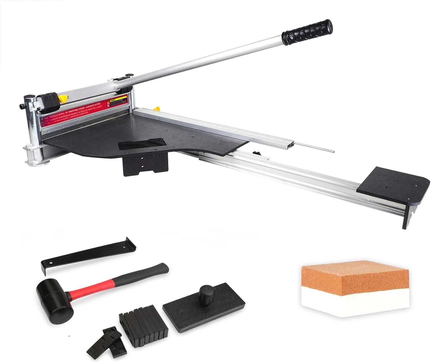 

13" Laminate Flooring and Siding Cutter with Sliding Extension Table and Bonus Flooring Installation Kit.