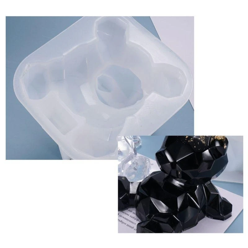 Resin Crystal Epoxy Mold Cartoon 3D Bear Shaped Phone Holder Molds for DIY Lovers DIY Crafts Ornaments Making Tools