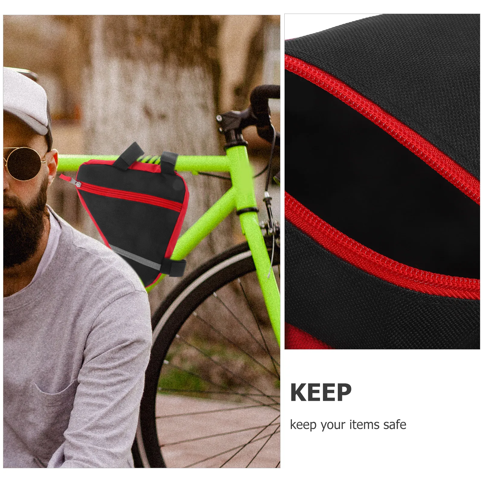 

Bicycle Rear Top Tube Bag 600D Oxford Cloth Adjustable Strap Cycling Saddle Bags Bike Accessories Seatpost Bags Triangle