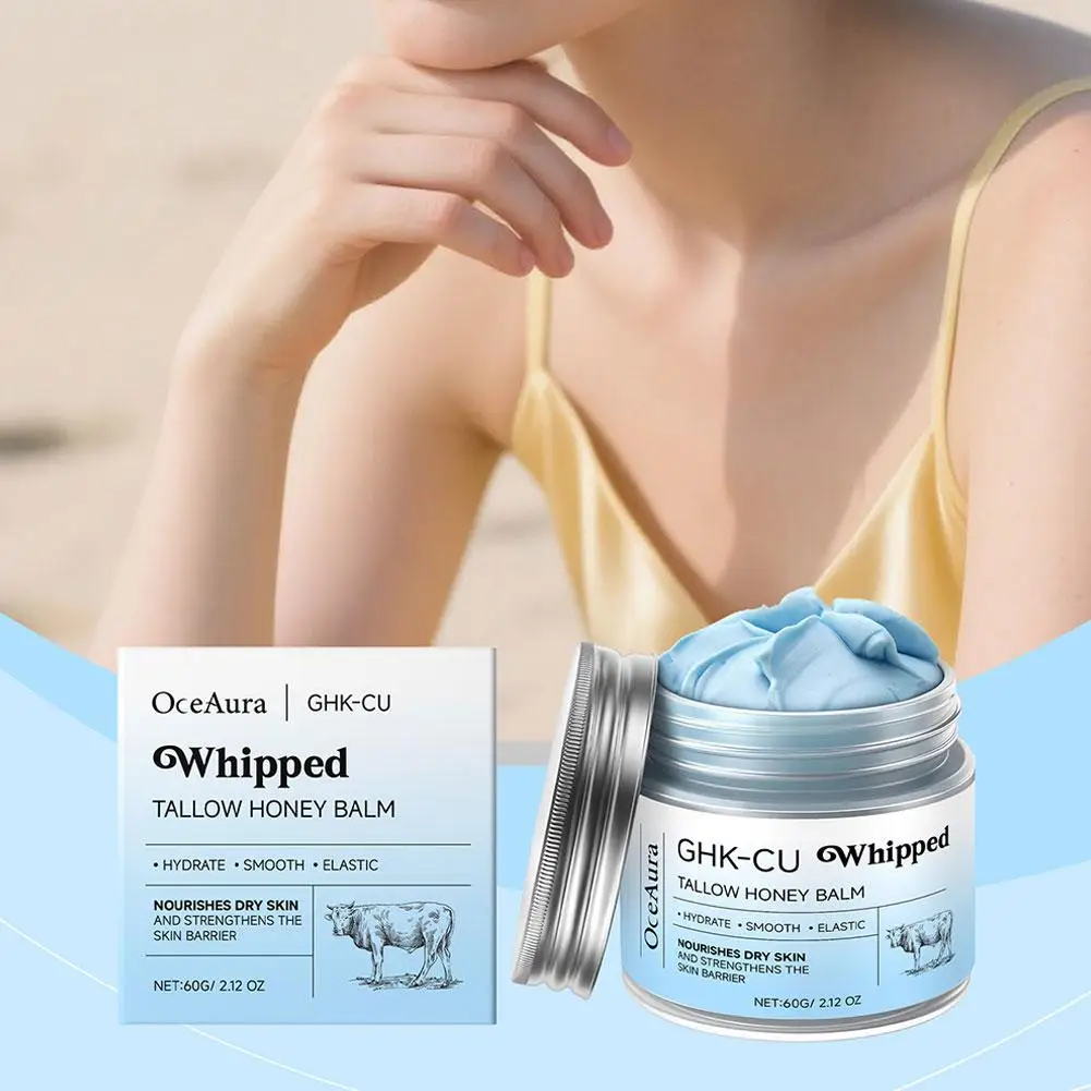 Ghk Cu Whipped Cream Tallow Honey Balm Deep Hydration Repair Nourish Dry Skin Brighten Even Skin Non Greasy