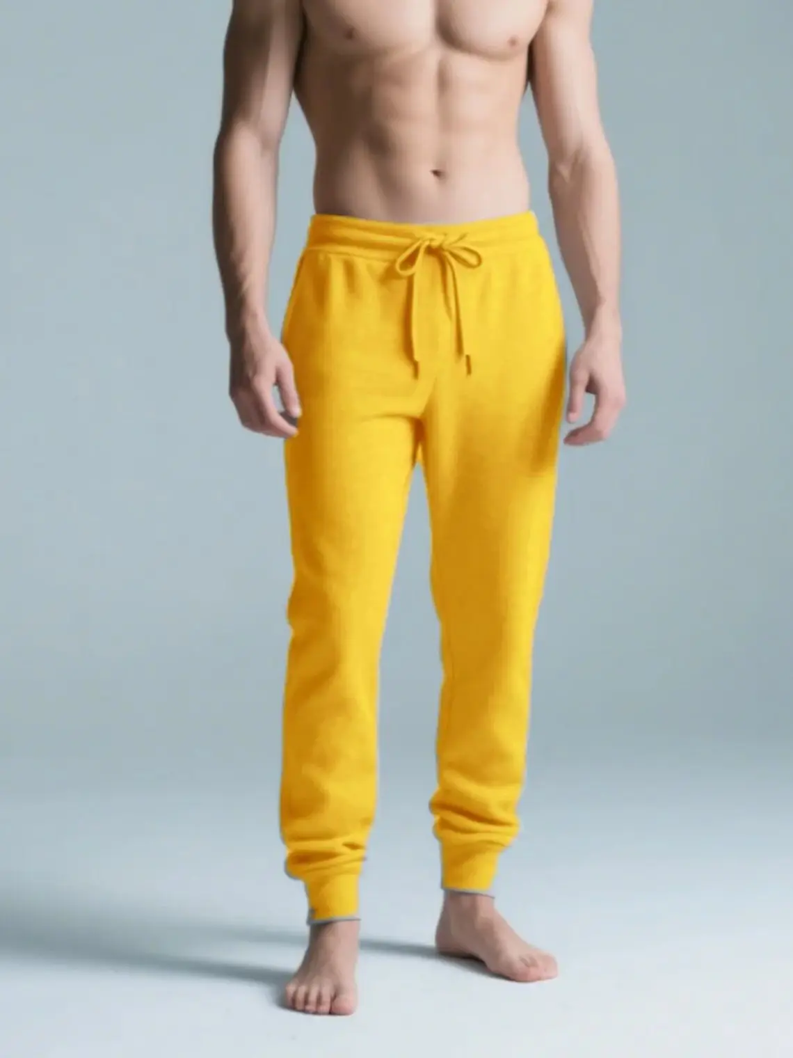 Pantalon de survêtement à jambes droites pour hommes, couleur Pure, coupe ample, décontracté, léger, drapé, jambes larges, confortable, Long, été