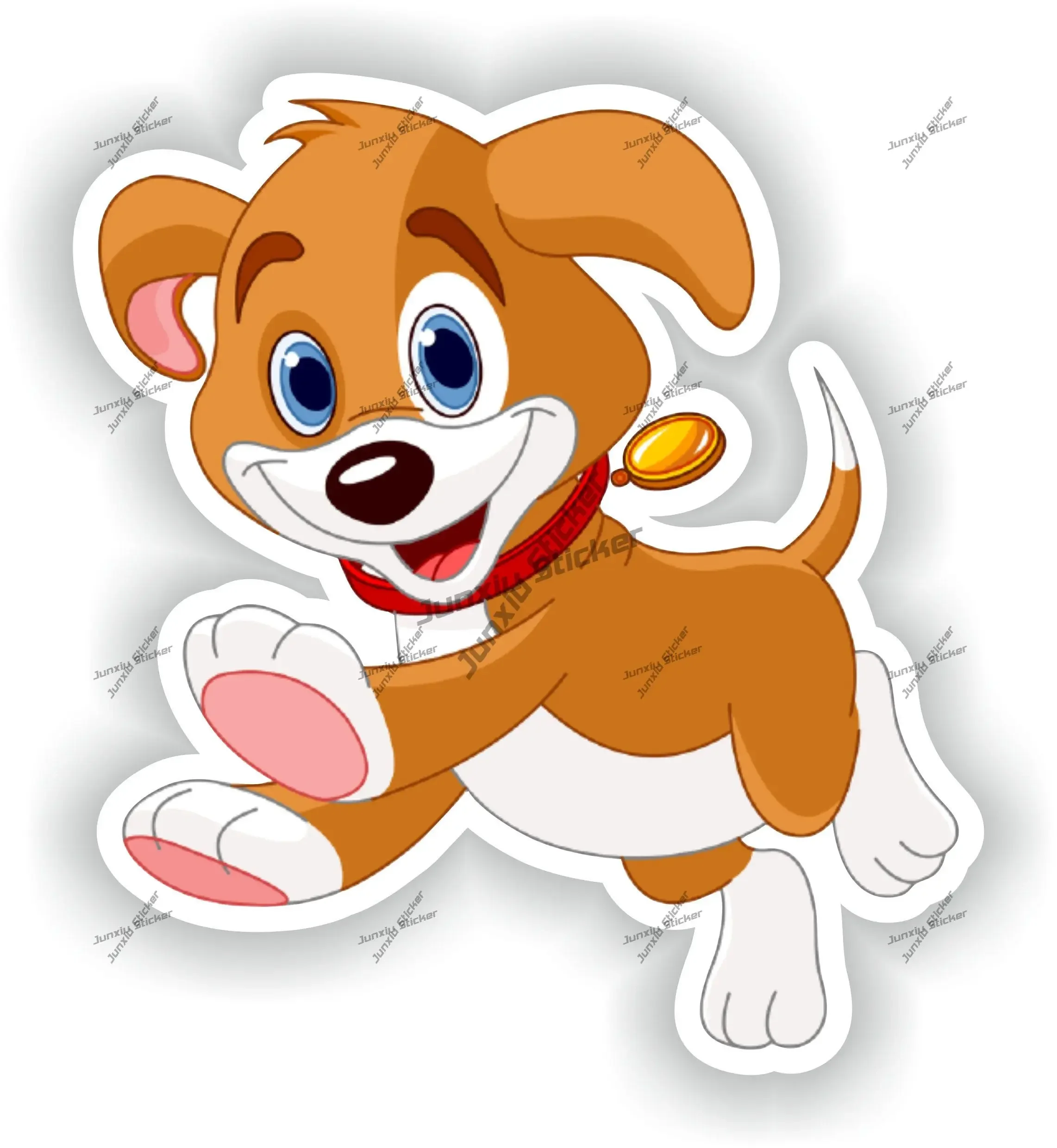 

Cute Dog Sticker for Bumper Car Van Truck Motorcycle Helmet ToolBox Door PC Boat The Whole Body Moto Helmet UV Protected Decal