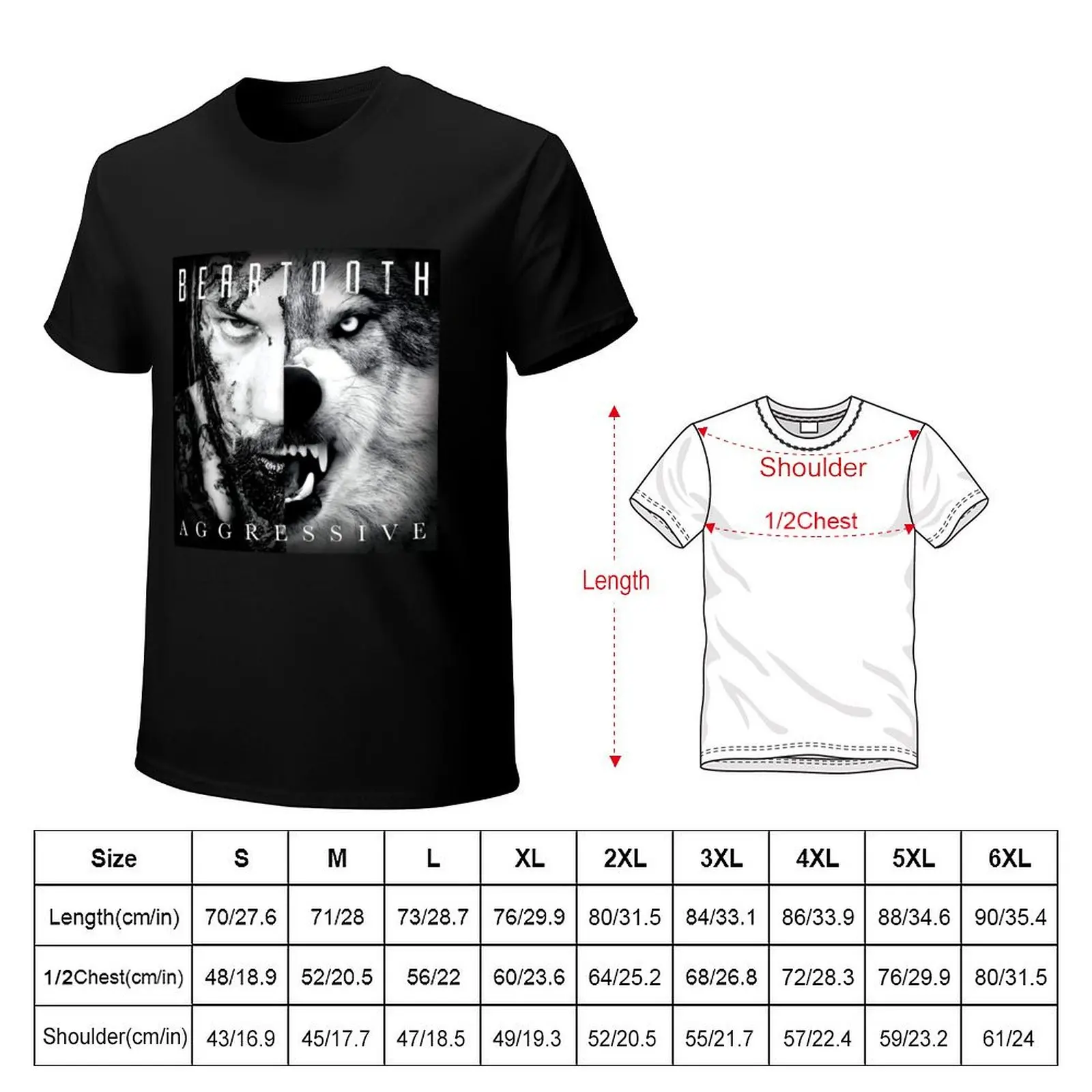 Aggressive Of Beartooth Album T-Shirt cotton t shirt pack T-Shirt