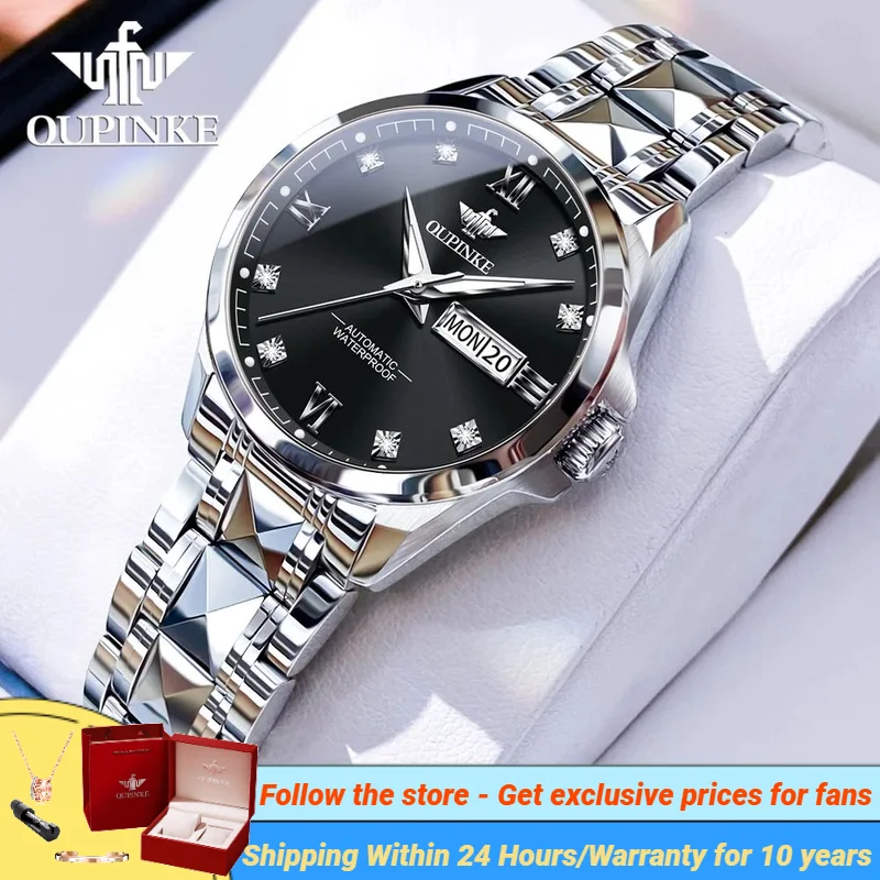 OUPINKE Imported Japan Automatic Movement Watch for Women Sapphire Mirror 50ATM Waterproof Ladies Wristwatch Original 2024 NEW